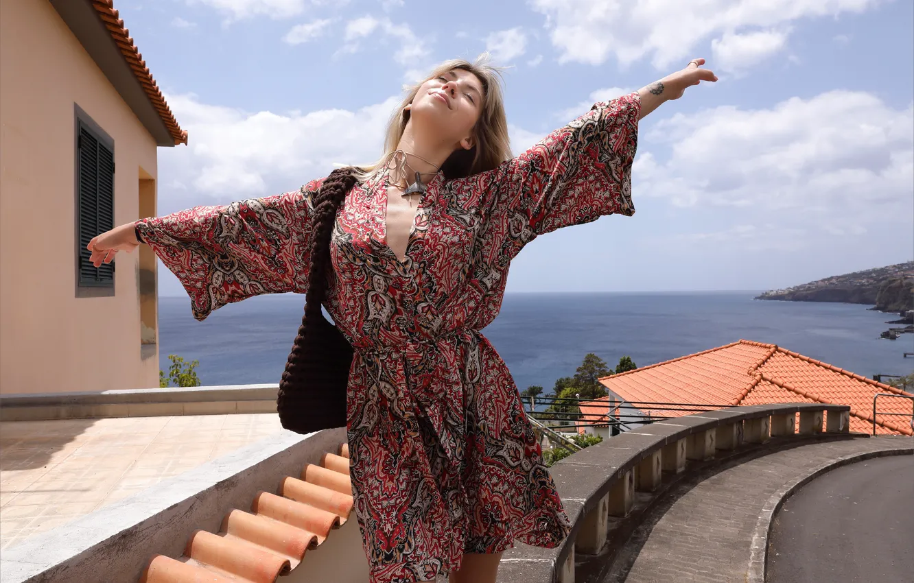 Photo wallpaper pose, dress, Avery