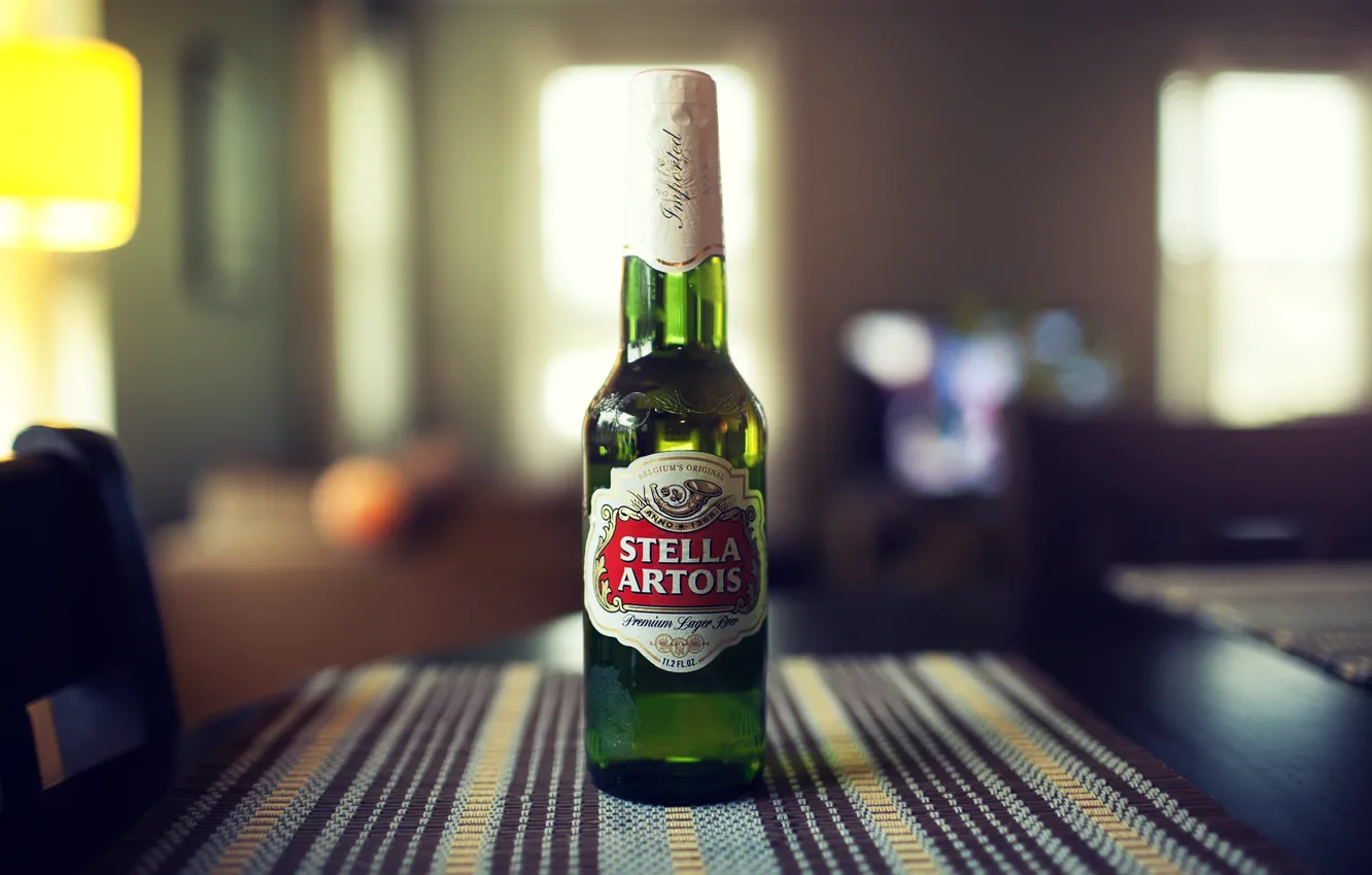 Photo wallpaper bottle, beer, stella artois