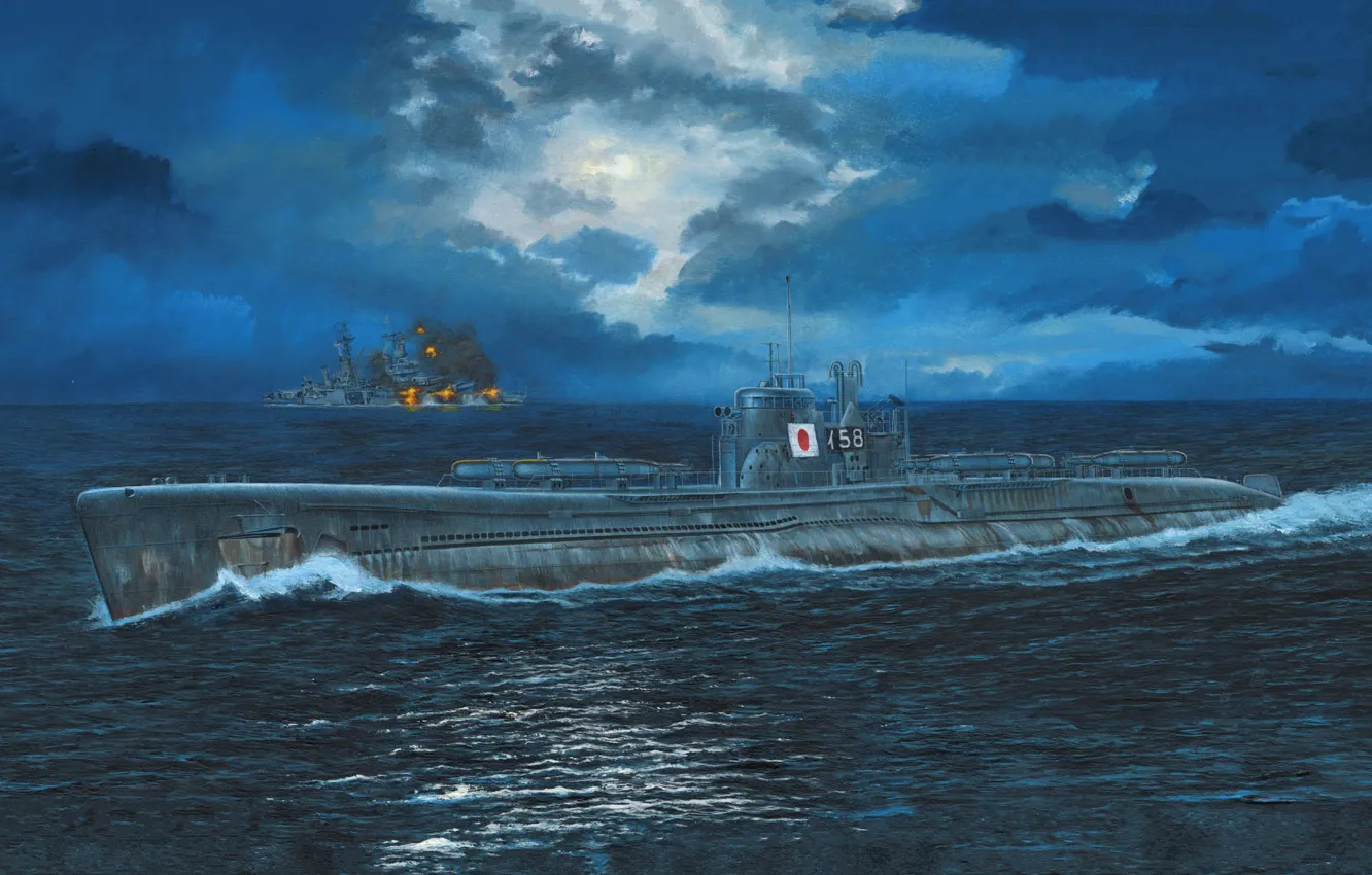 Photo wallpaper submarine, IJN, Type B, The Japanese Navy, Kaiten, I-58