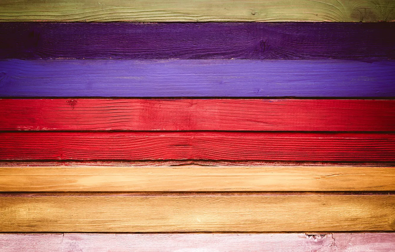 Photo wallpaper Wood, painted, different colors, boards