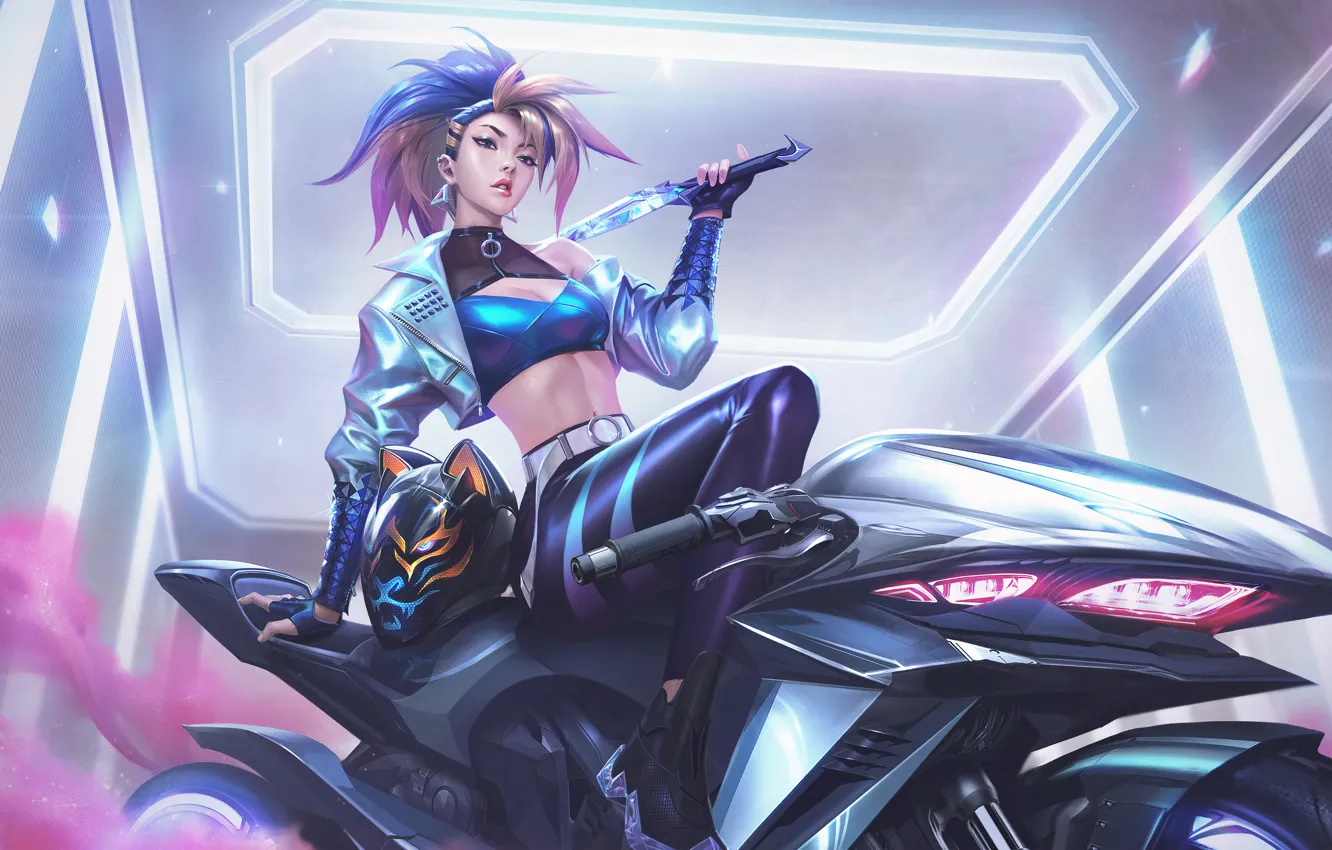 Photo wallpaper anime, Akali, League of Legends