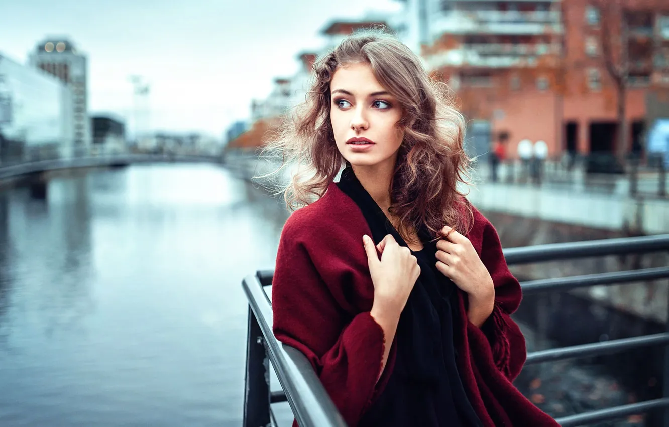 Photo wallpaper sponge, the beauty, Lea, Lods Franck