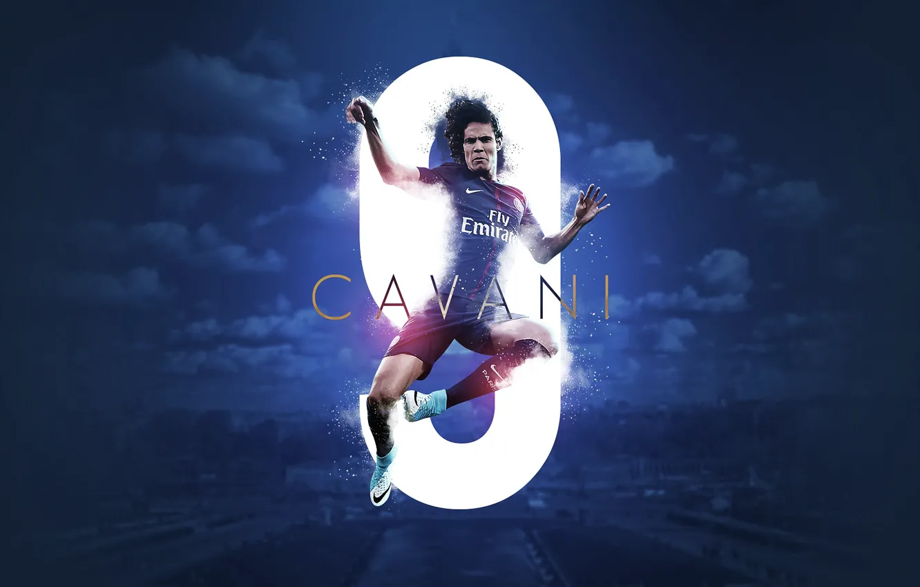 Photo wallpaper wallpaper, football, player, Sport, PSG, Edinson Cavani, Paris Saint-Germain
