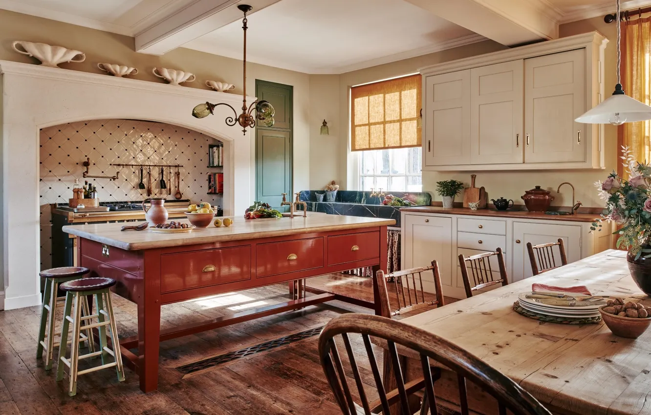 Photo wallpaper design, style, interior, kitchen, dining room, Artichoke, Handcrafted, Luxury Interiors for Exceptional Homes