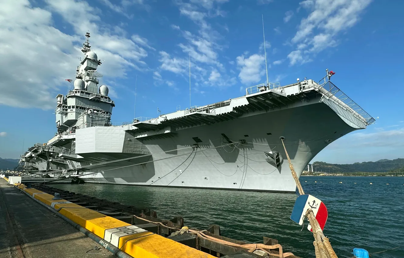 Photo wallpaper the carrier, Charles de Gaulle, French Navy