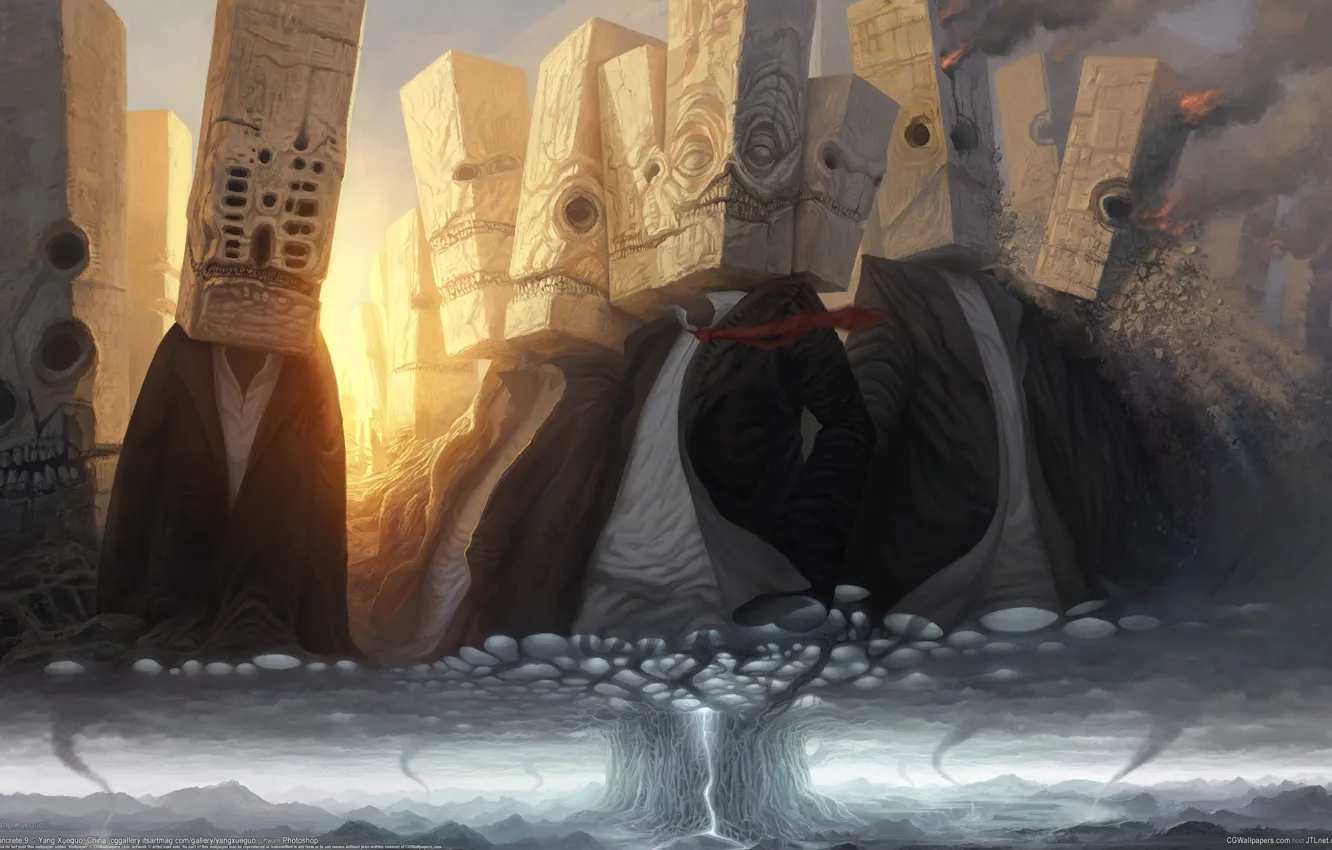 Photo wallpaper God, Strange world