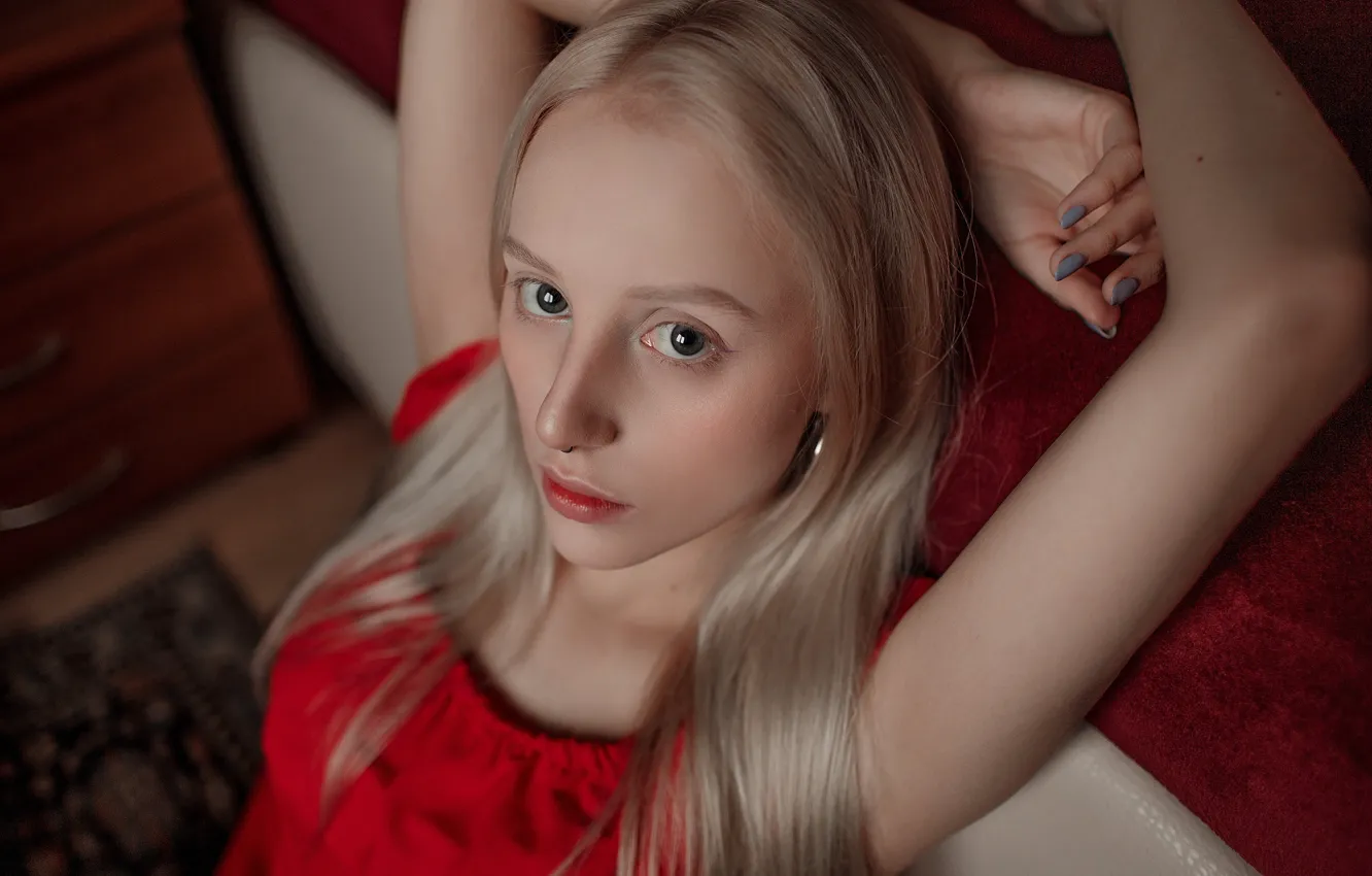 Photo wallpaper girl, piercing, sponge, Ekaterina Surkova