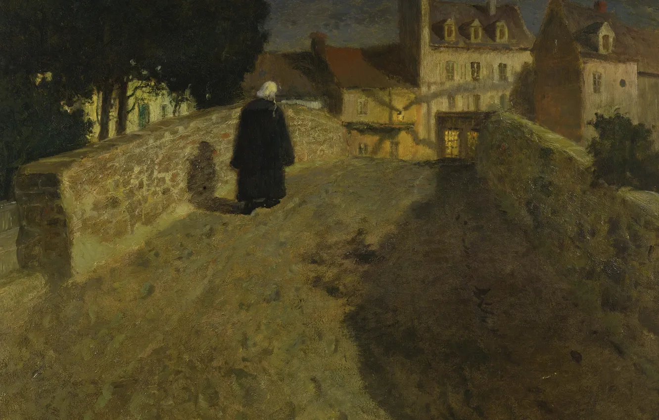 Photo wallpaper night, Frits Thaulov, in Quimperlé, Towards the Pont Lovignon