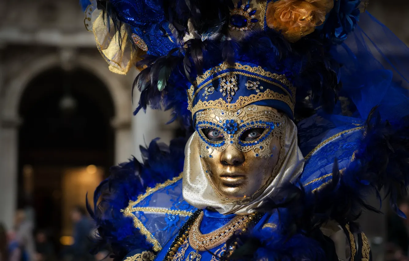Photo wallpaper mask, Italy, costume, Venice, carnival