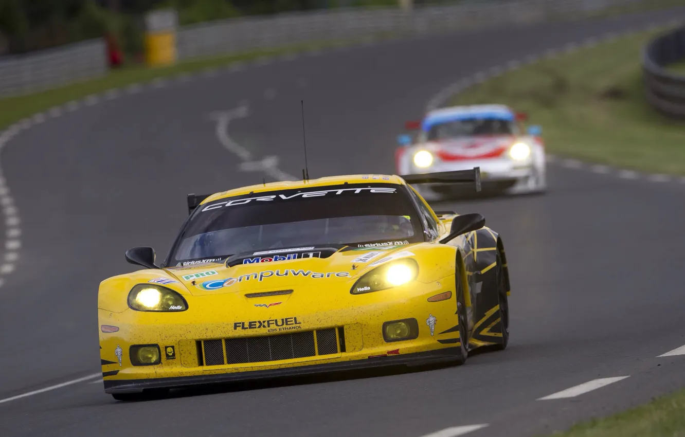 Photo wallpaper The Mans, Corvette, Chevrolet