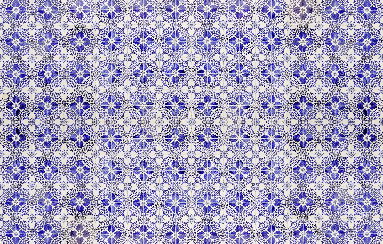 Photo wallpaper mosaic, background, pattern, texture, white, blue, pattern, mosaic