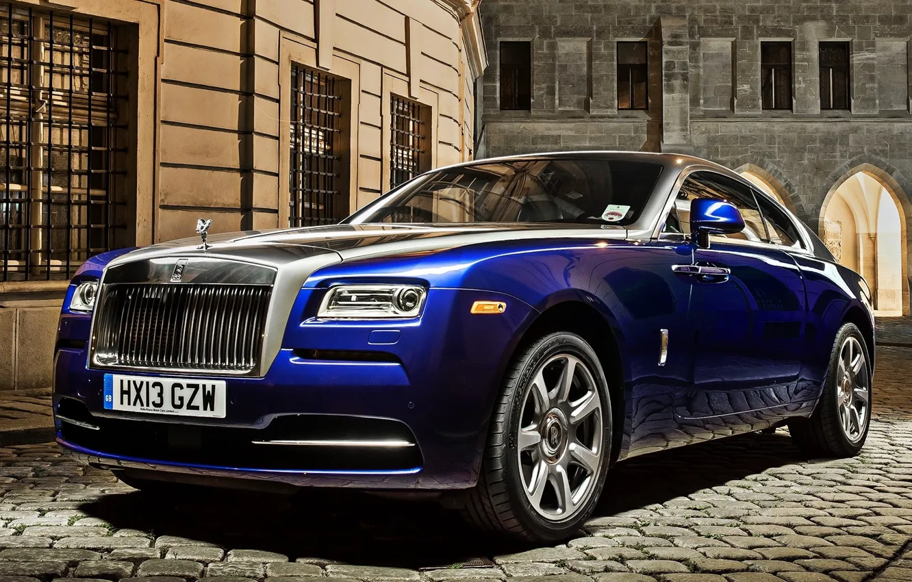 Photo wallpaper blue, pavers, Rolls Royce, Wraith