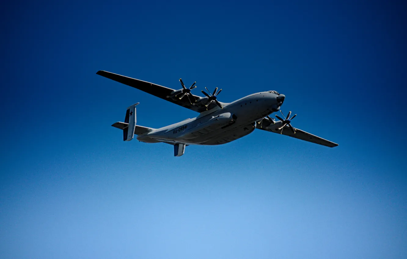 Photo wallpaper the sky, blue, the plane