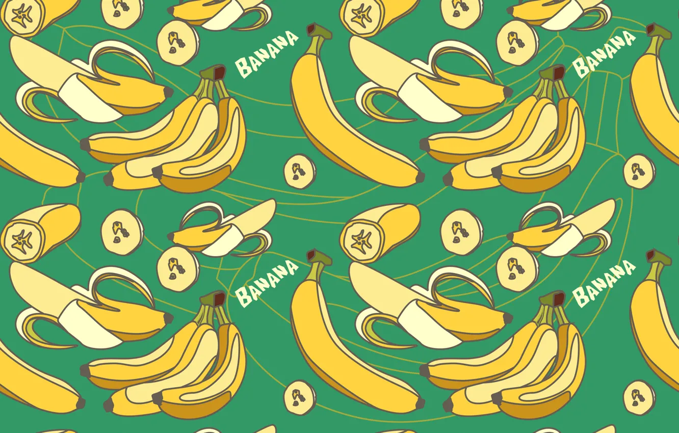 Photo wallpaper background, vector, bananas