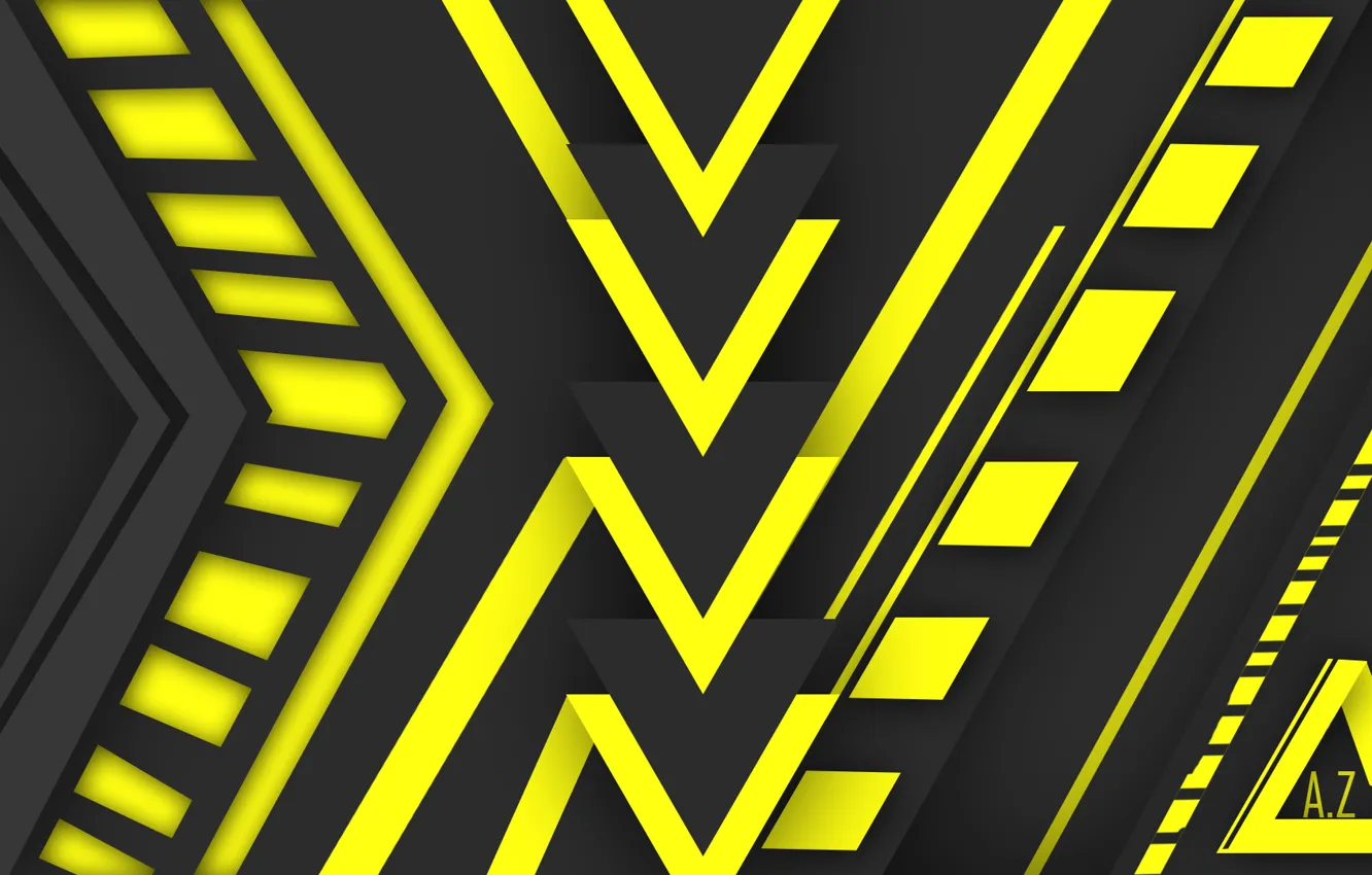 Photo wallpaper yellow, lines, Future, Best, Zero, Syndicat