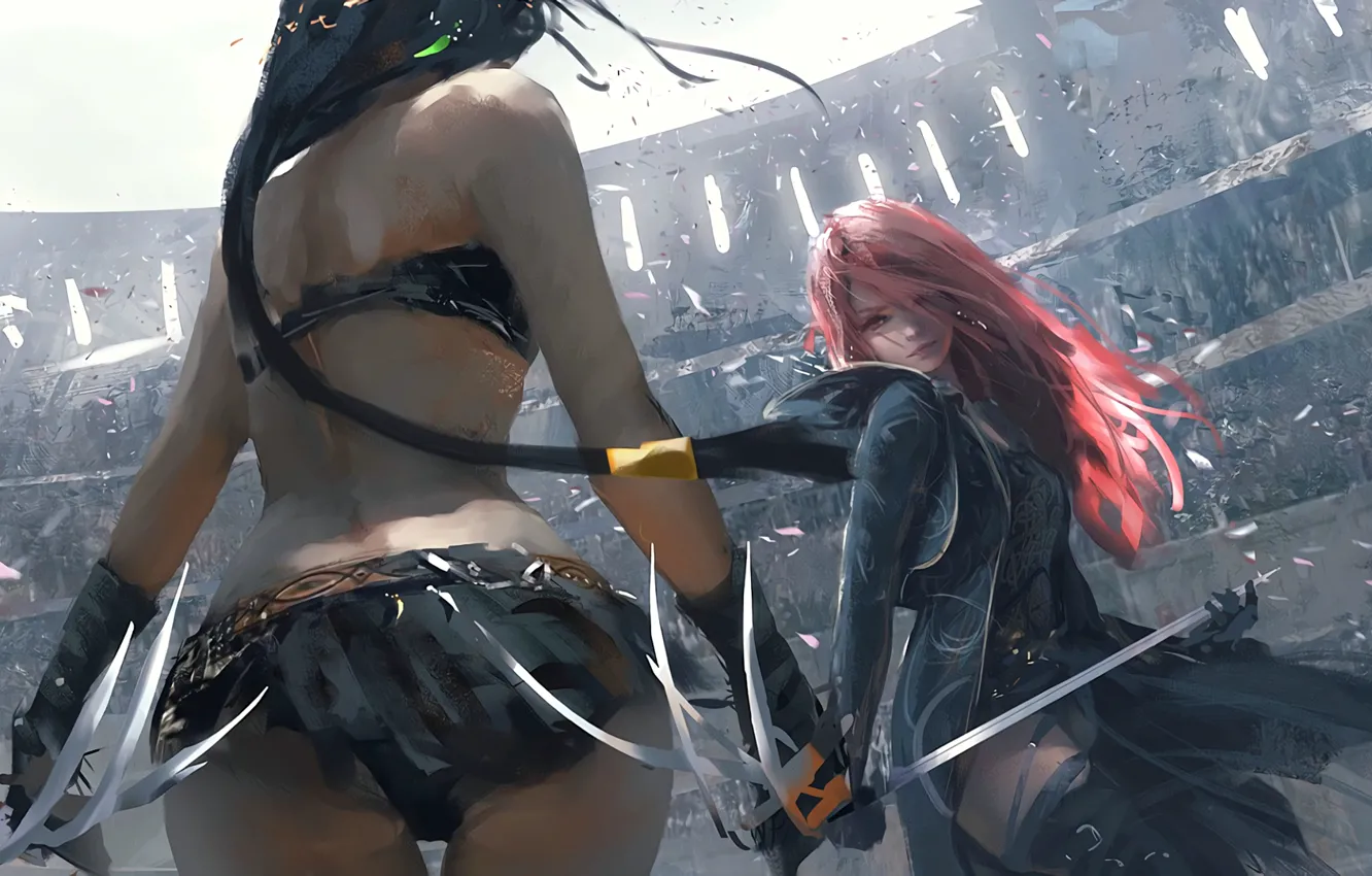 Photo wallpaper girl, art, Ghost blade, Wlop