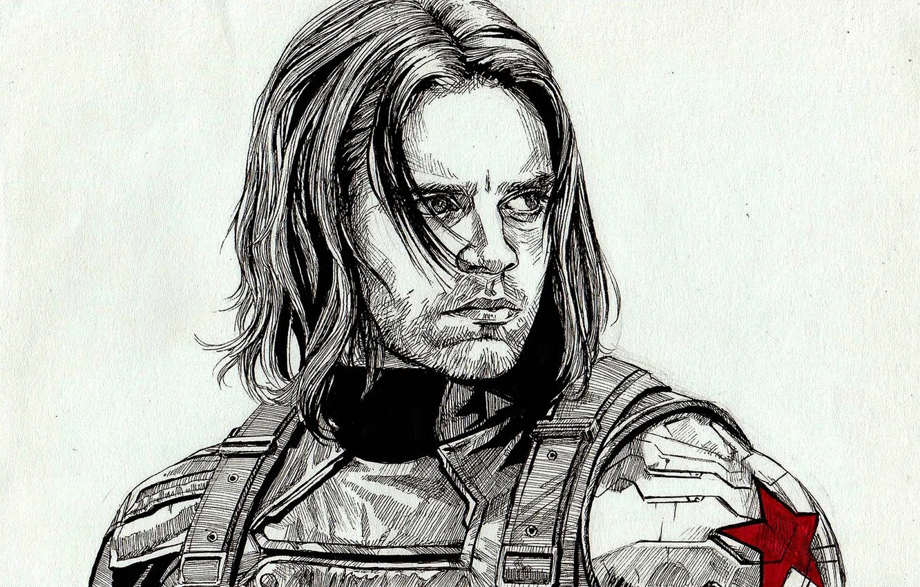 Wallpaper male, art, Captain America: The Winter Soldier, Sebastian ...