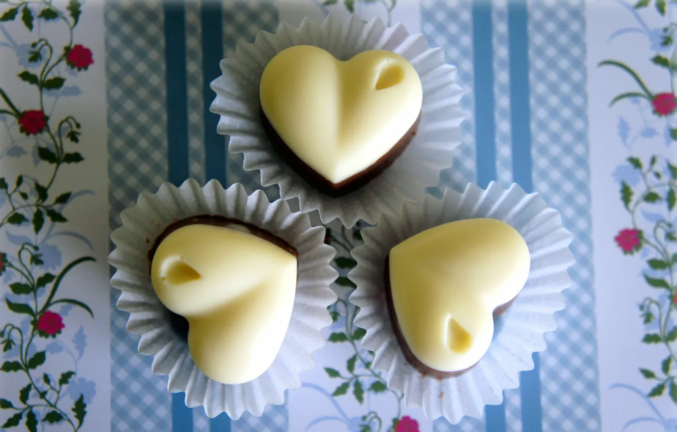 Photo wallpaper chocolate, candy, white chocolate