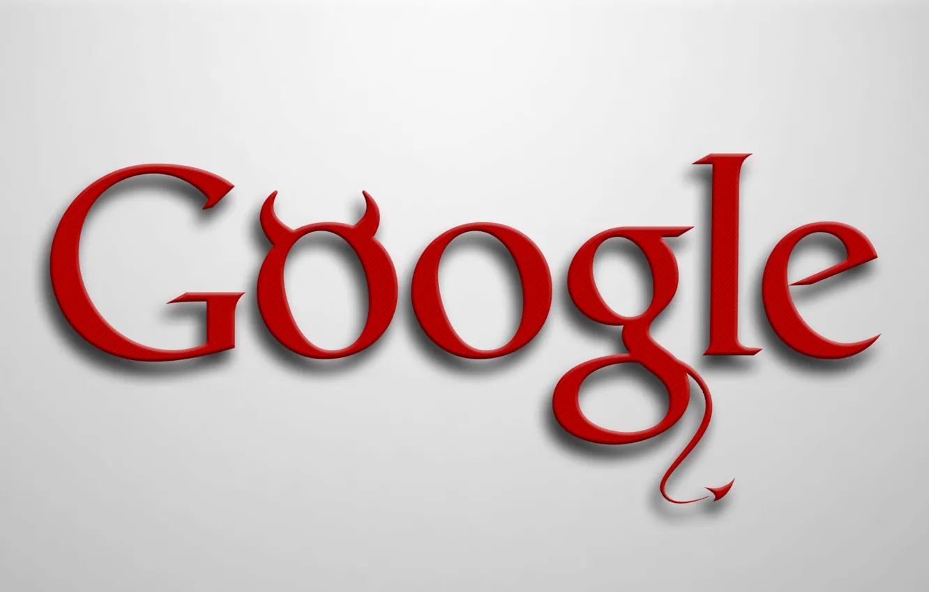 Photo wallpaper logo, devil, minimalism, google