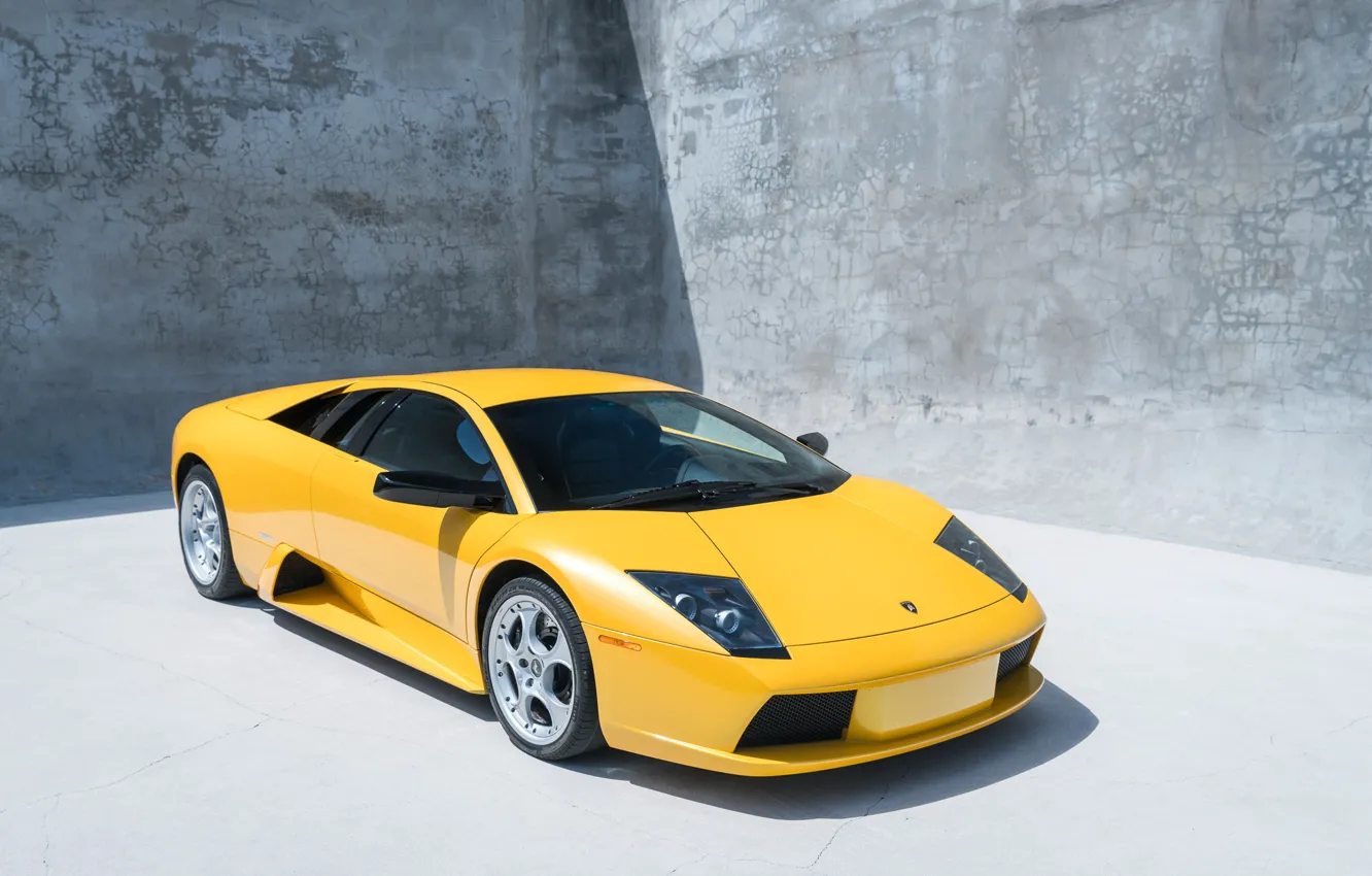 Photo wallpaper yellow, Lamborghini, Lambo, supercar, Lamborghini Murcielago, Murcielago