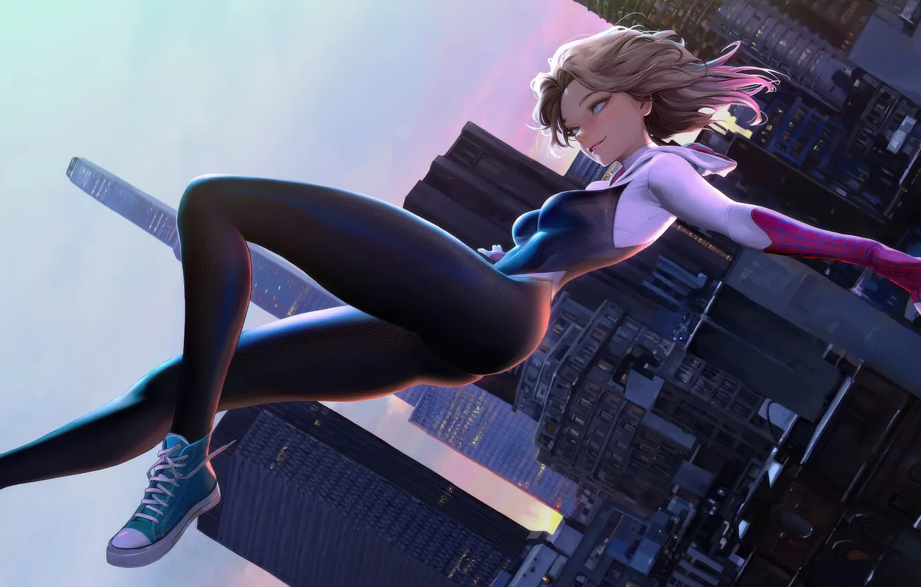 Photo wallpaper Gwen, Marvel, Spider, Superhero