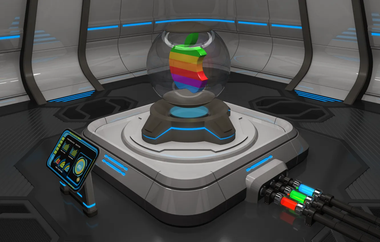 Photo wallpaper apple, logo, mac