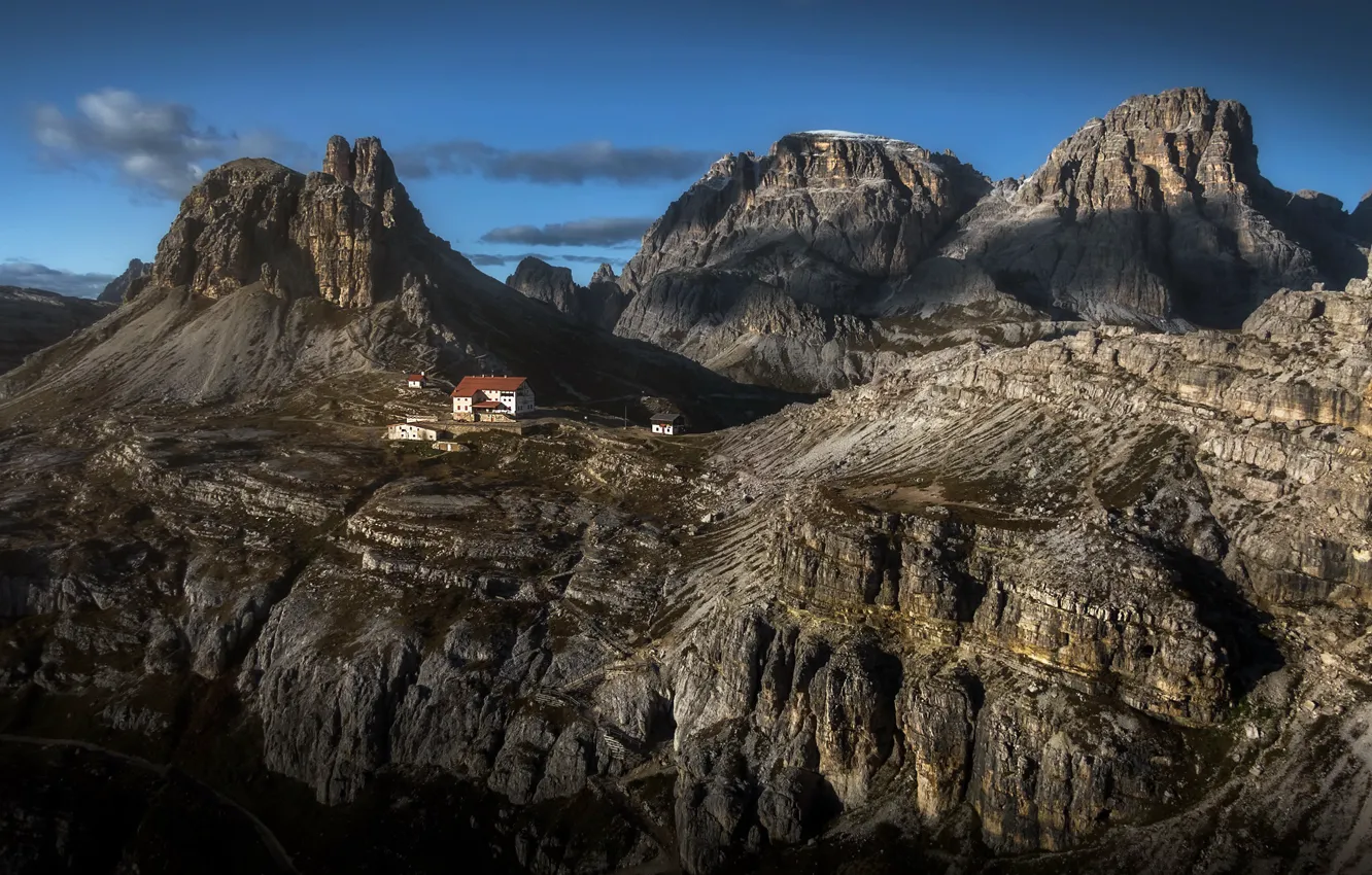 Photo wallpaper Sesto, Trentino-Alto Adige, Bathrooms, Of rocks and silence