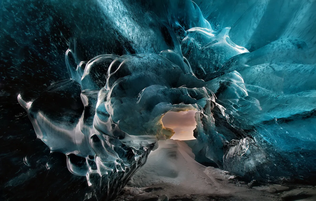 Photo wallpaper ice, winter, nature