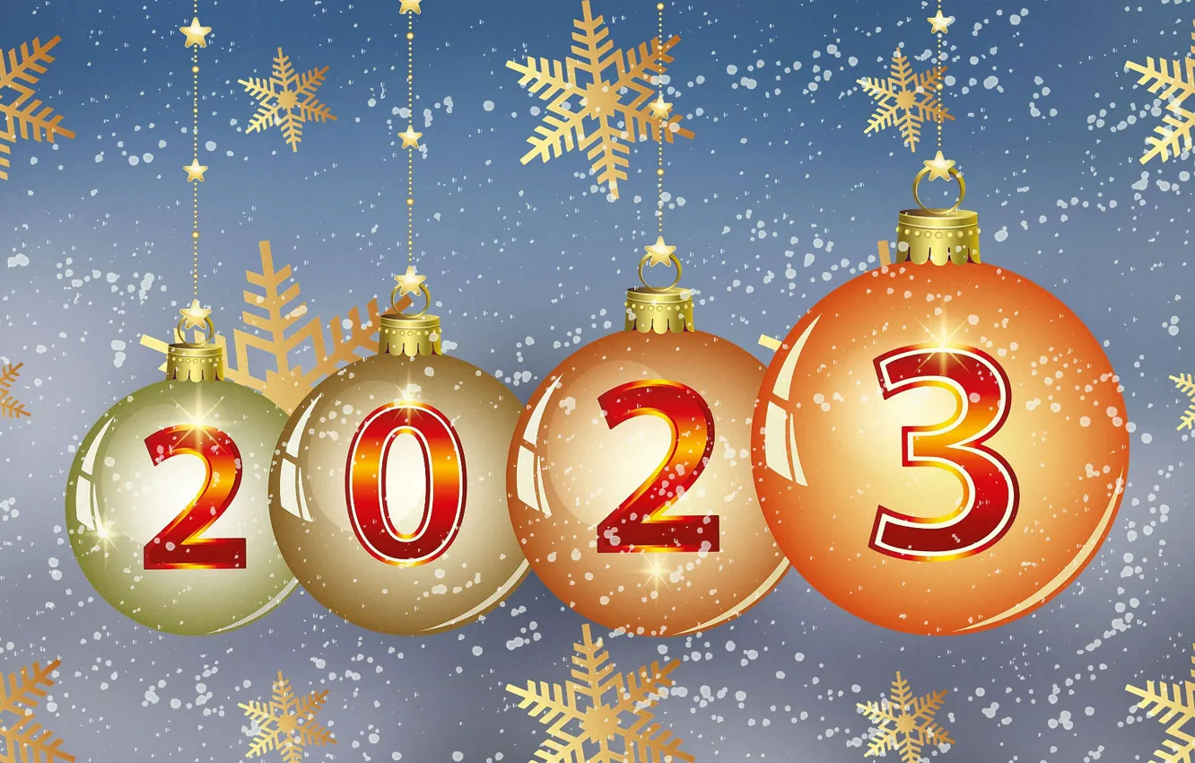 Photo wallpaper data, Bombki, New Year