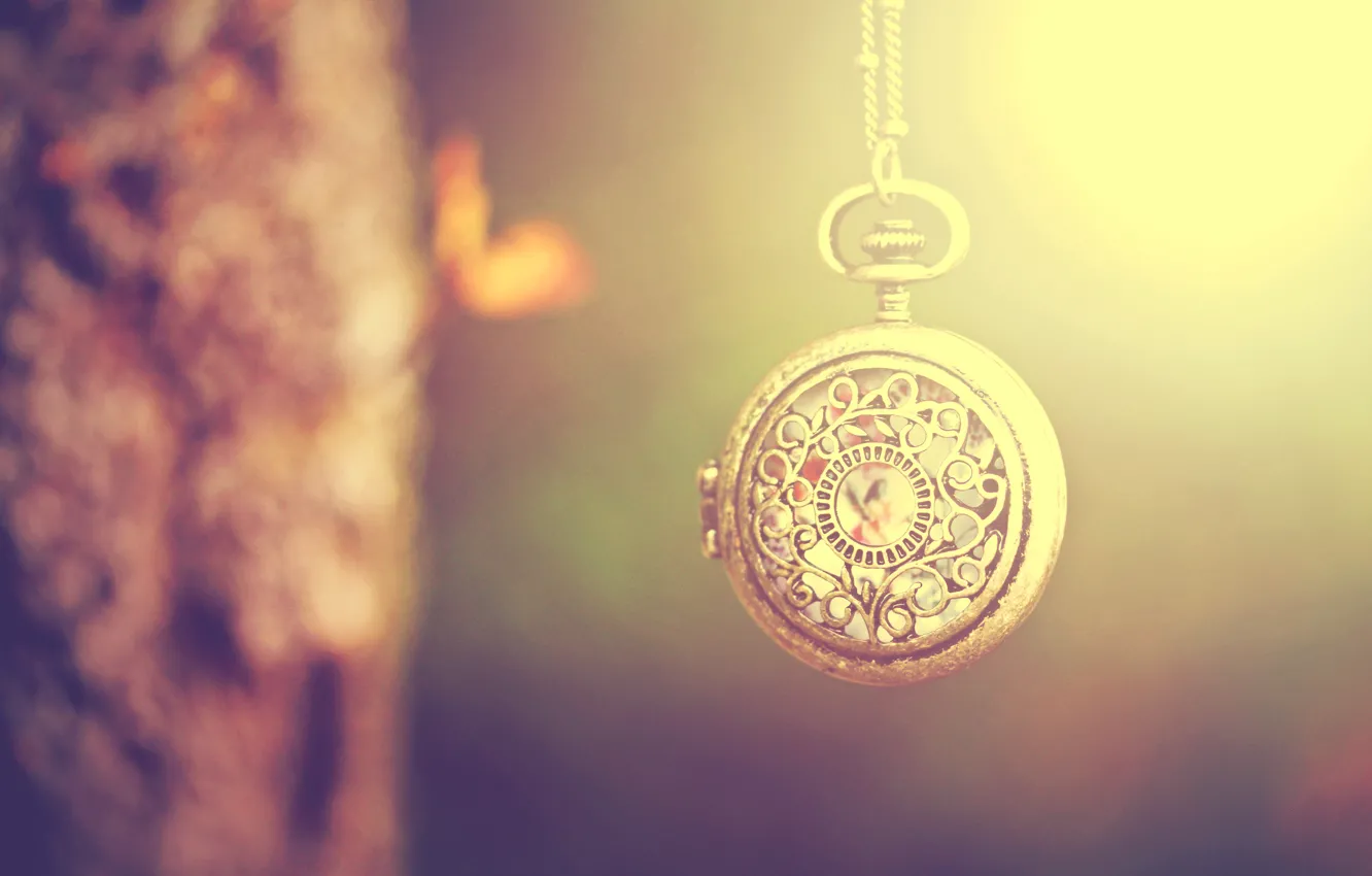 Photo wallpaper light, time, watch, different, hanging