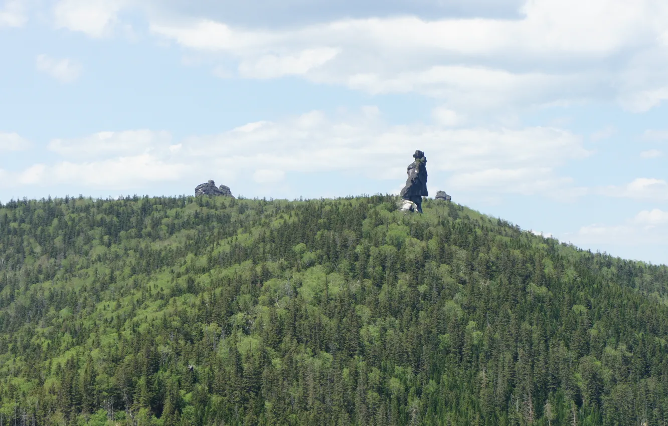 Photo wallpaper taiga, Cupid, the shaman stone, Amur posts