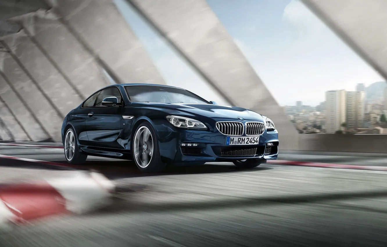 Photo wallpaper blue, BMW, 6 series, m package