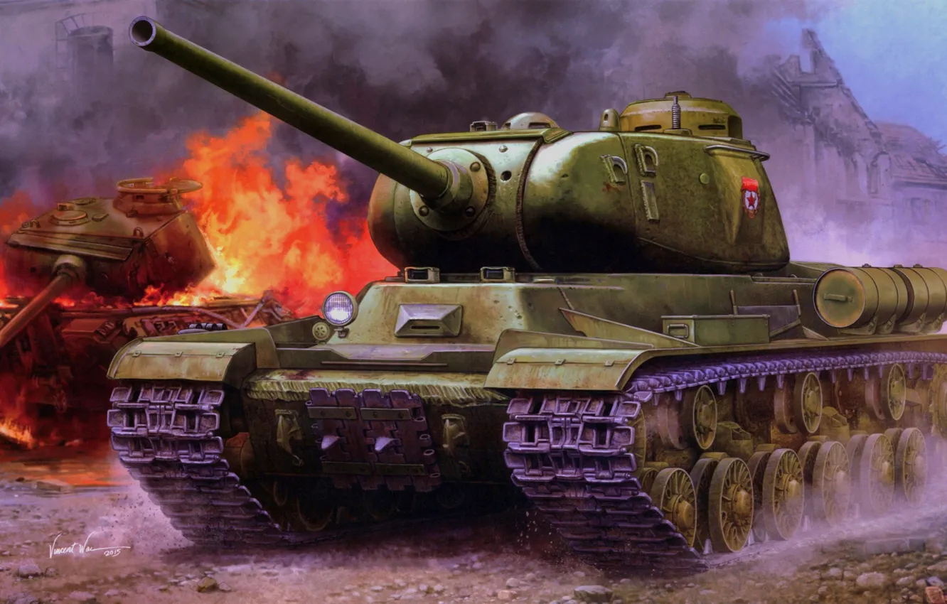 Photo wallpaper tank, USSR, The red army, Vincent Wai, Is-1, Heavy, Soviet JS-1 Heavy Tank