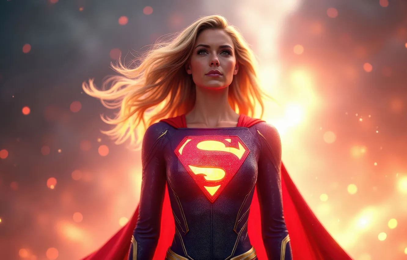 Photo wallpaper Supergirl, AI Art, adoptable