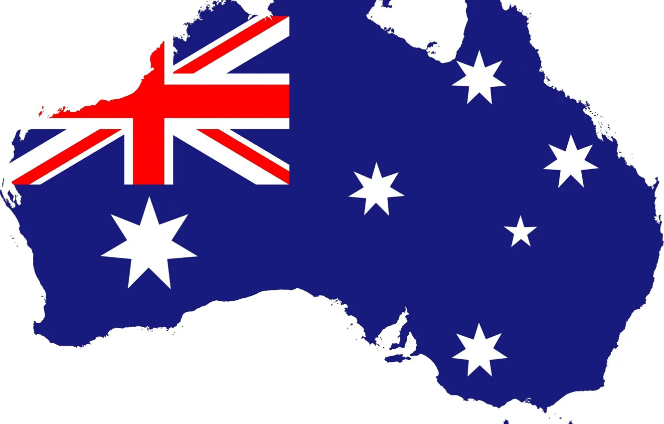 Photo wallpaper flag, Australia, fon, flag, australia, border, cuistom