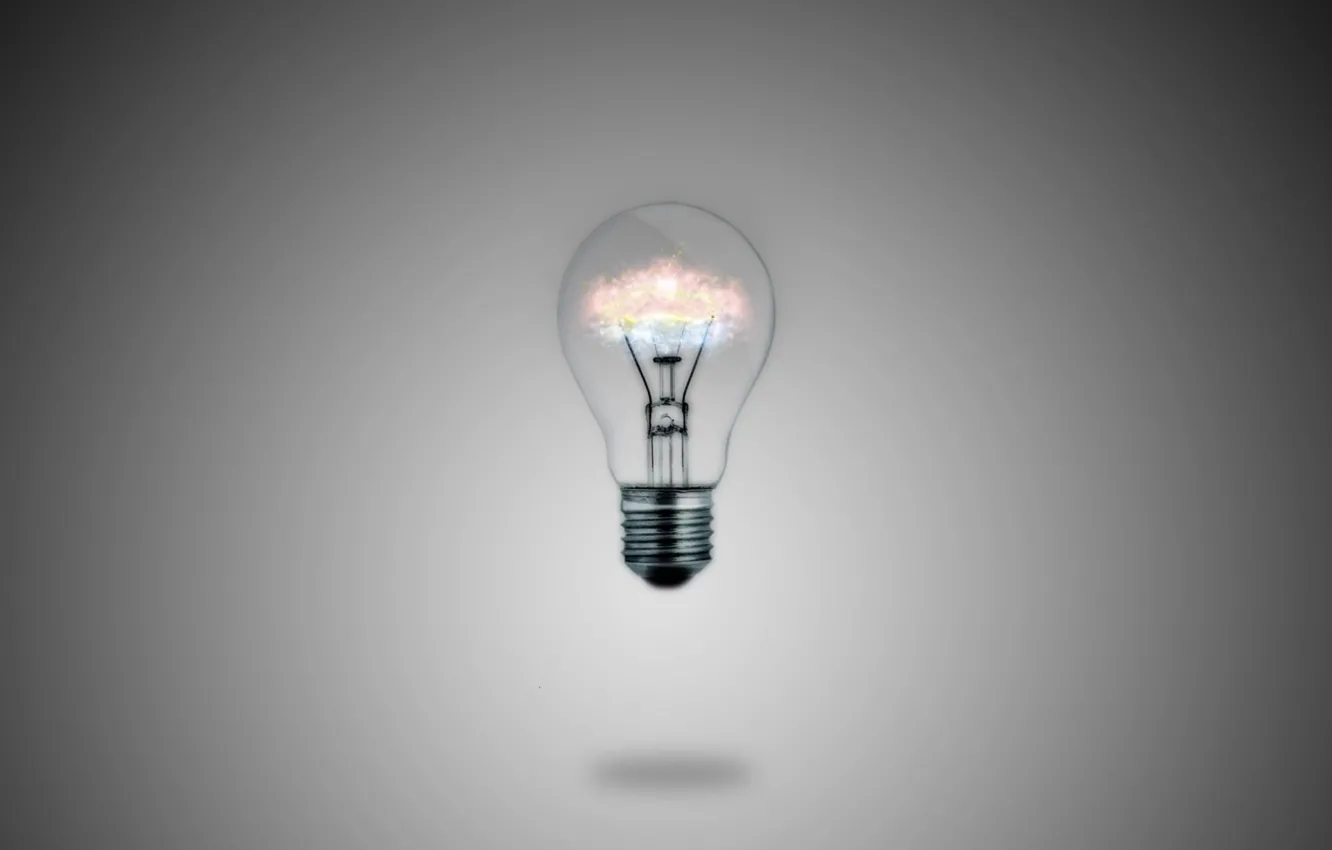 Photo wallpaper light bulb, macro, light, lamp, minimalism