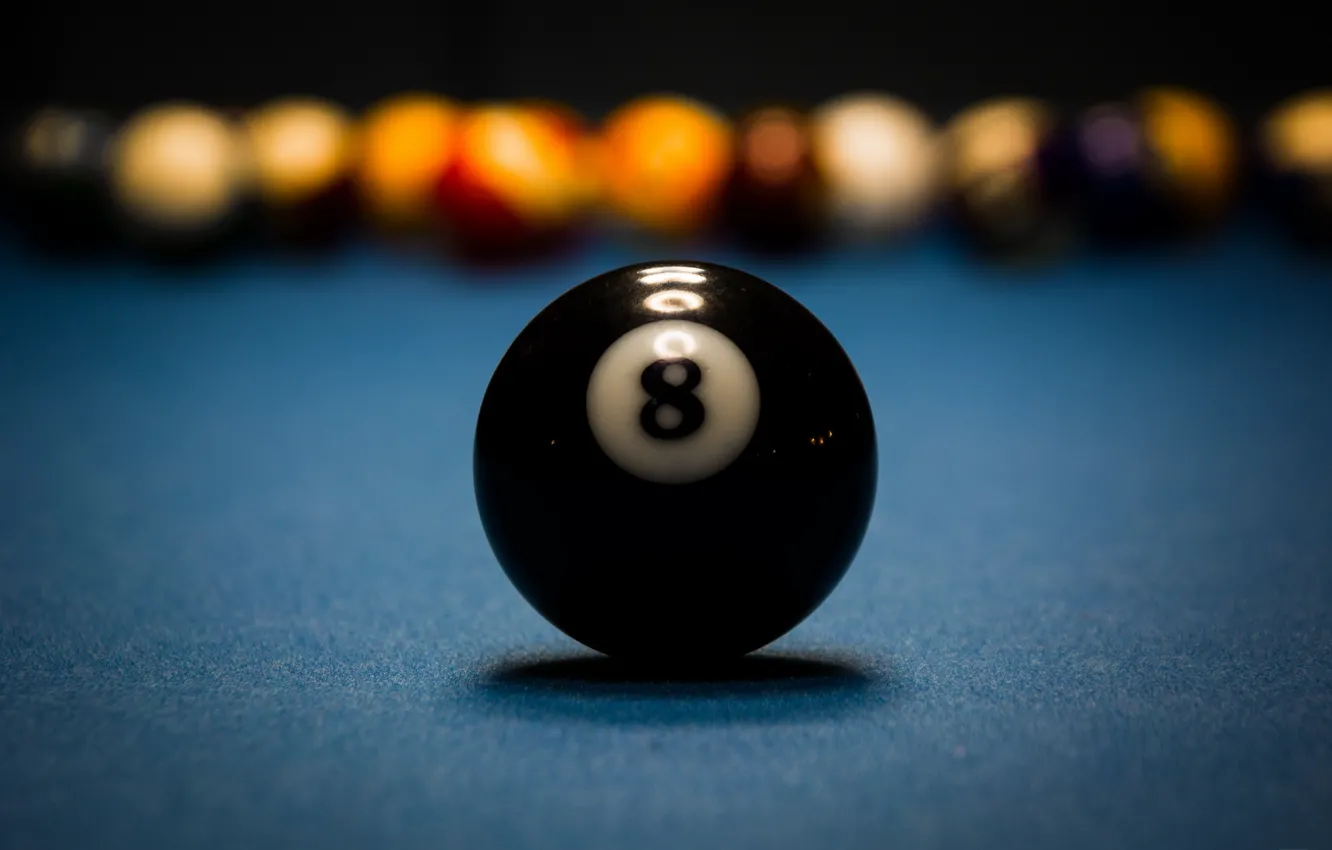 Photo wallpaper macro, balls, Billiards
