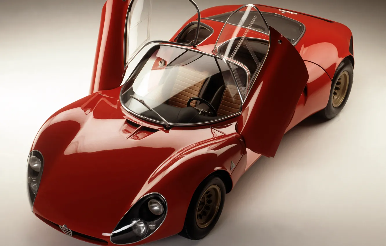 Photo wallpaper Alfa Romeo, 1967, Sports car, 33 Road, Type 33, Alfa Romeo 33 Stradale Prototype