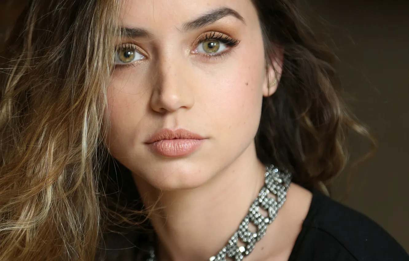 Photo wallpaper look, portrait, brown hair, beauty, Ana de Armas, Ana de Armas