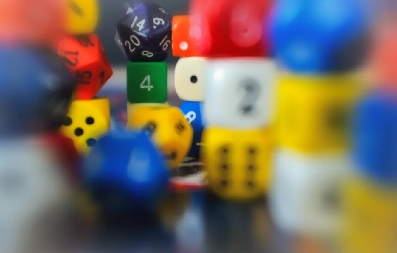 Photo wallpaper macro, cubes, bones