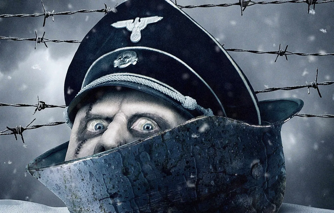 Photo wallpaper cinema, sake, zombie, Eagle, undead, military, blue eyes, snow