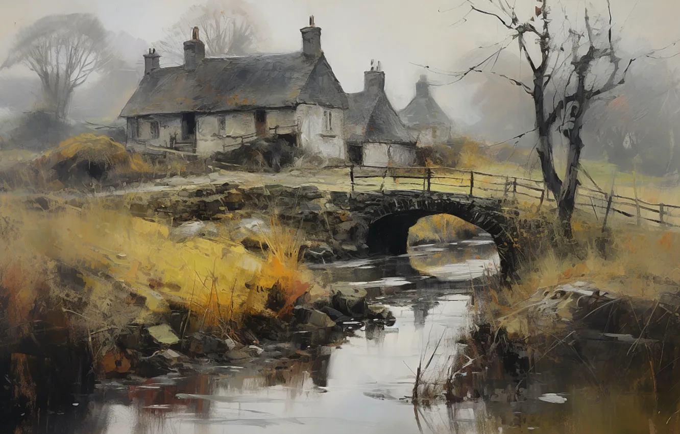 Photo wallpaper river, home, picture, Martin Sercombe