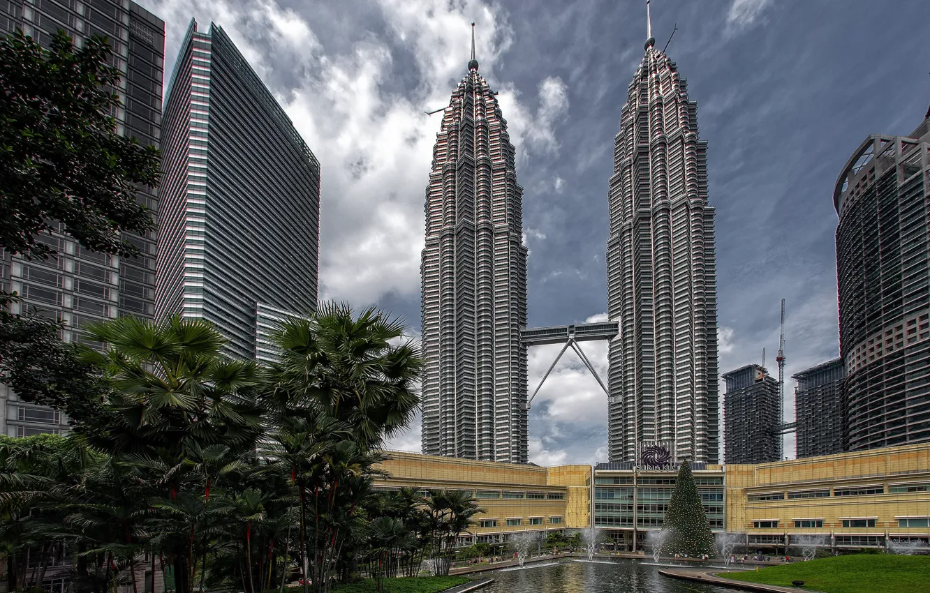 Photo wallpaper the city, tower, Kuala Lumpur