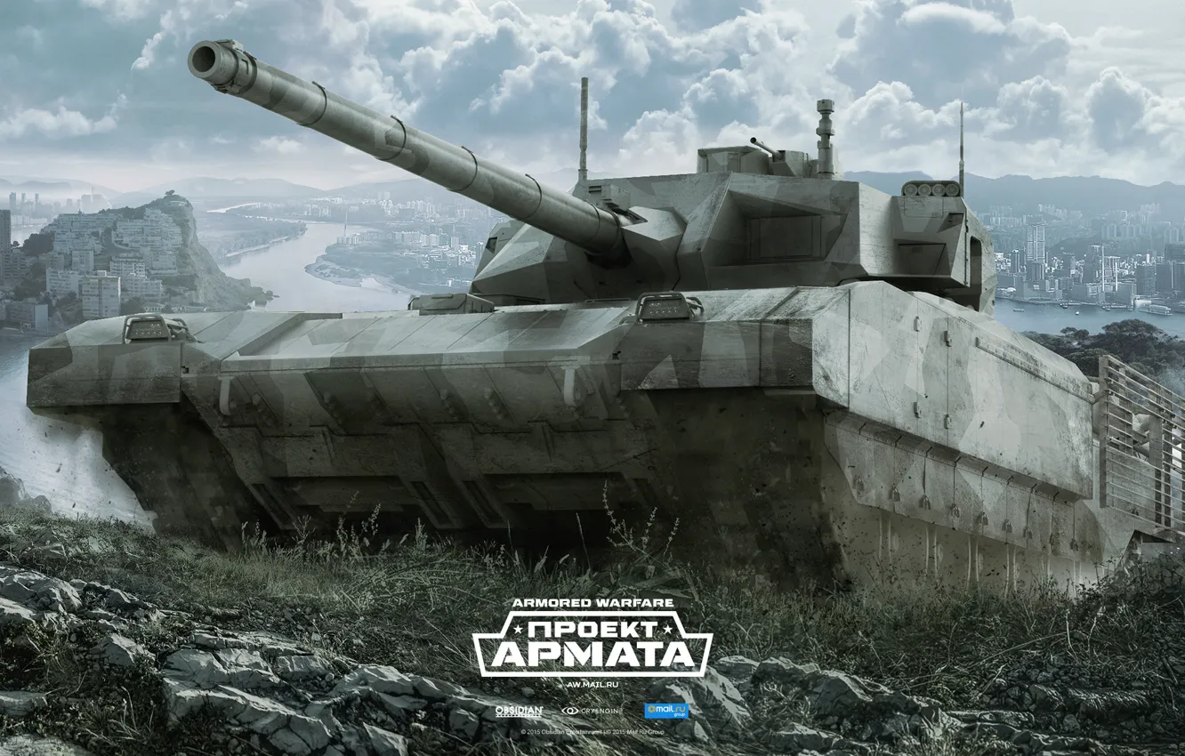 Photo wallpaper tank, tanks, CryEngine, harp, mail.ru, Armored Warfare, Obsidian Entertainment, The Armata Project