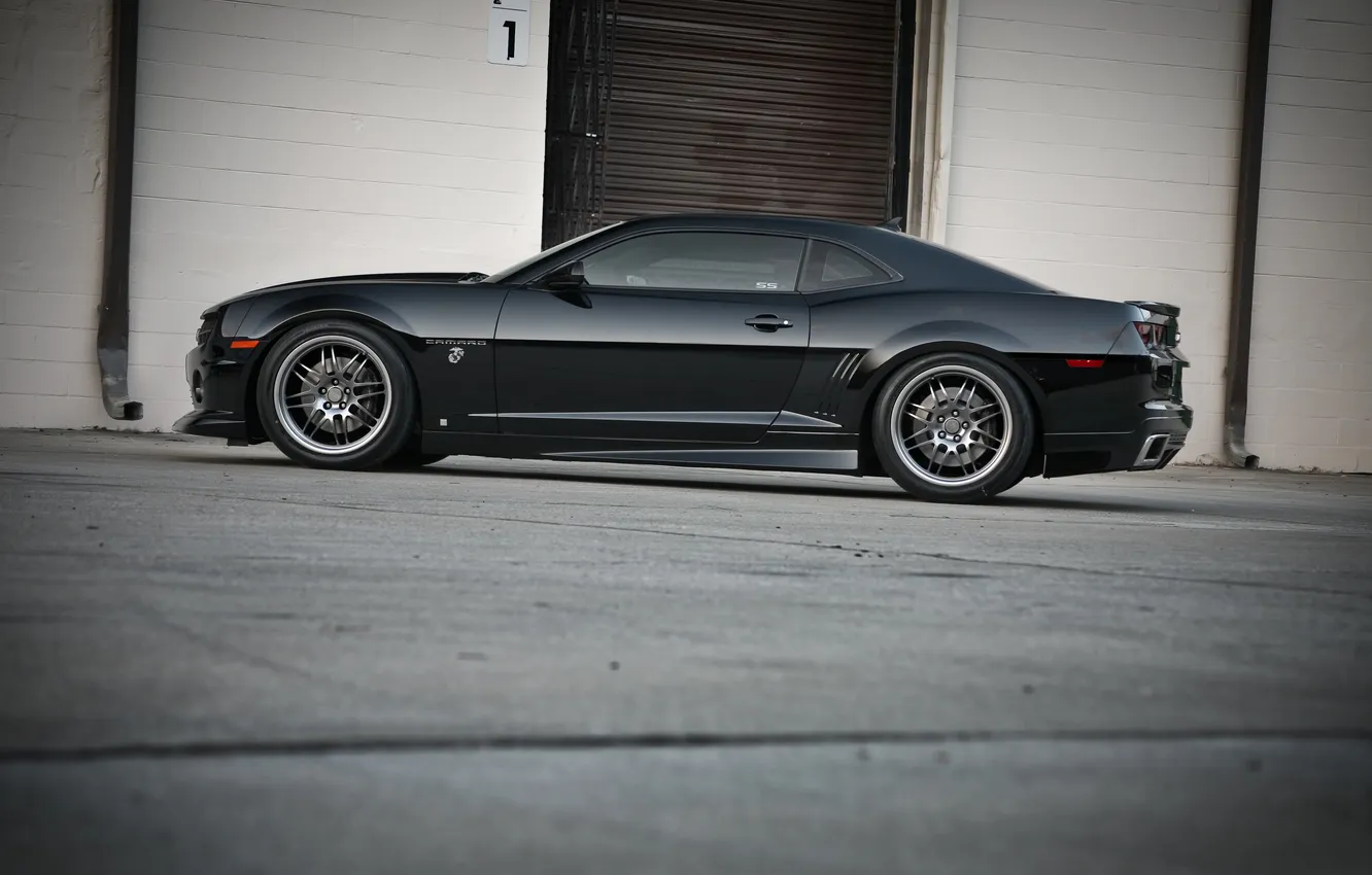 Photo wallpaper machine, auto, Wallpaper, black, Chevrolet, cars, Camaro, 2012