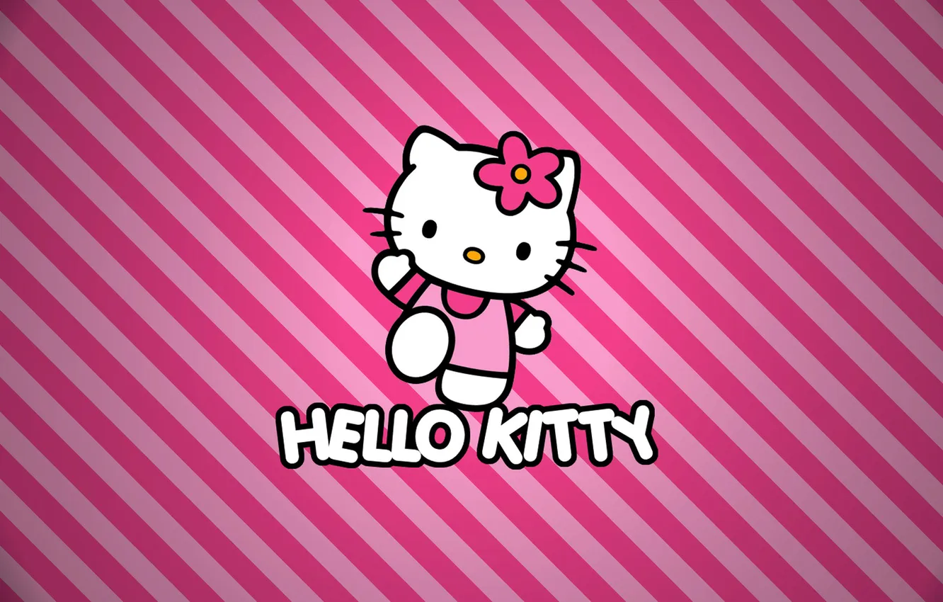 Photo wallpaper kitty, Hello Kitty, kitty, pink color