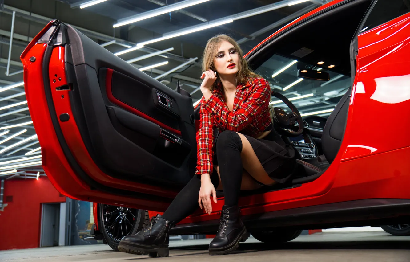 Photo wallpaper girl, sexy, Wallpaper, sweetheart, model, bright, skirt, Ford