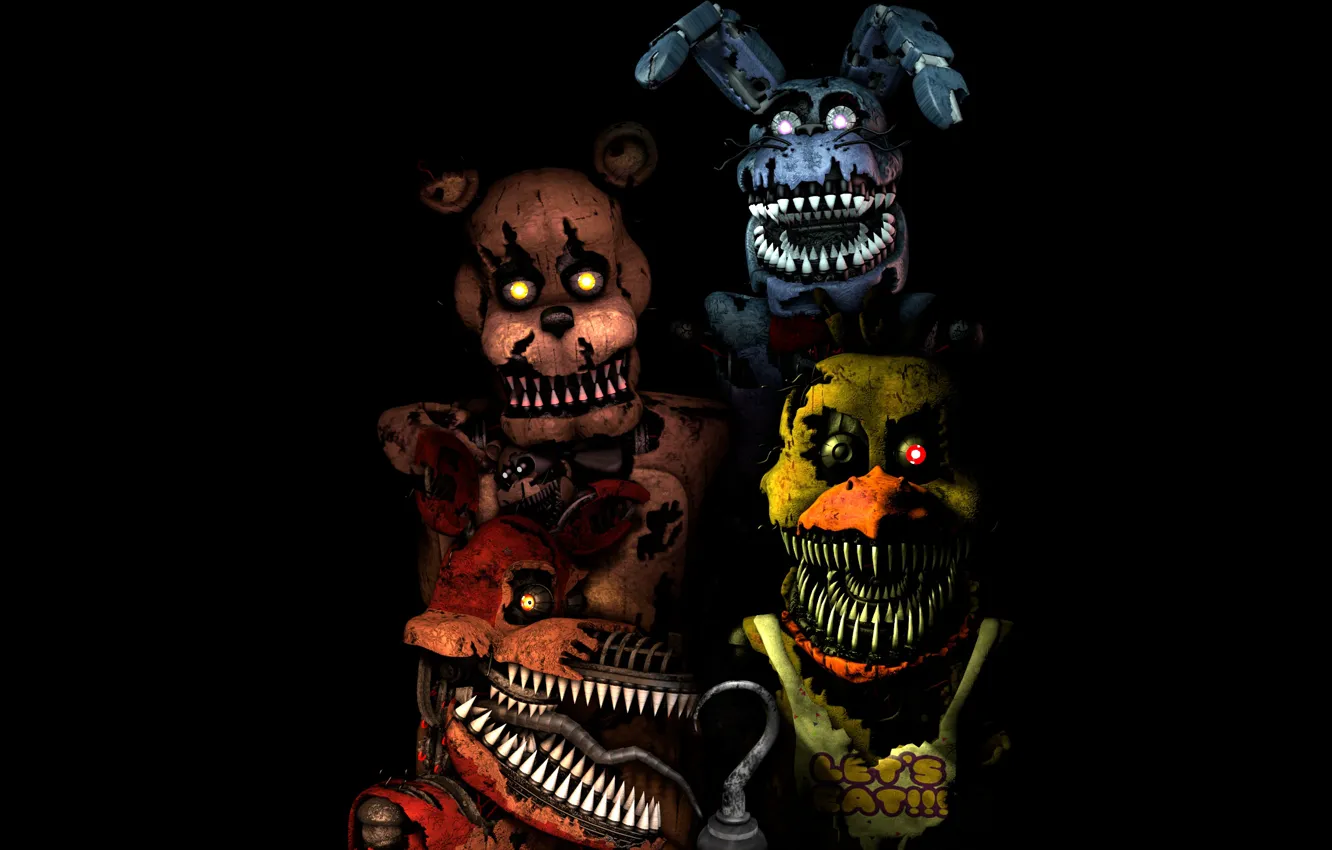 Photo wallpaper the game, four, Five Nights at Freddy's, mechanical dolls
