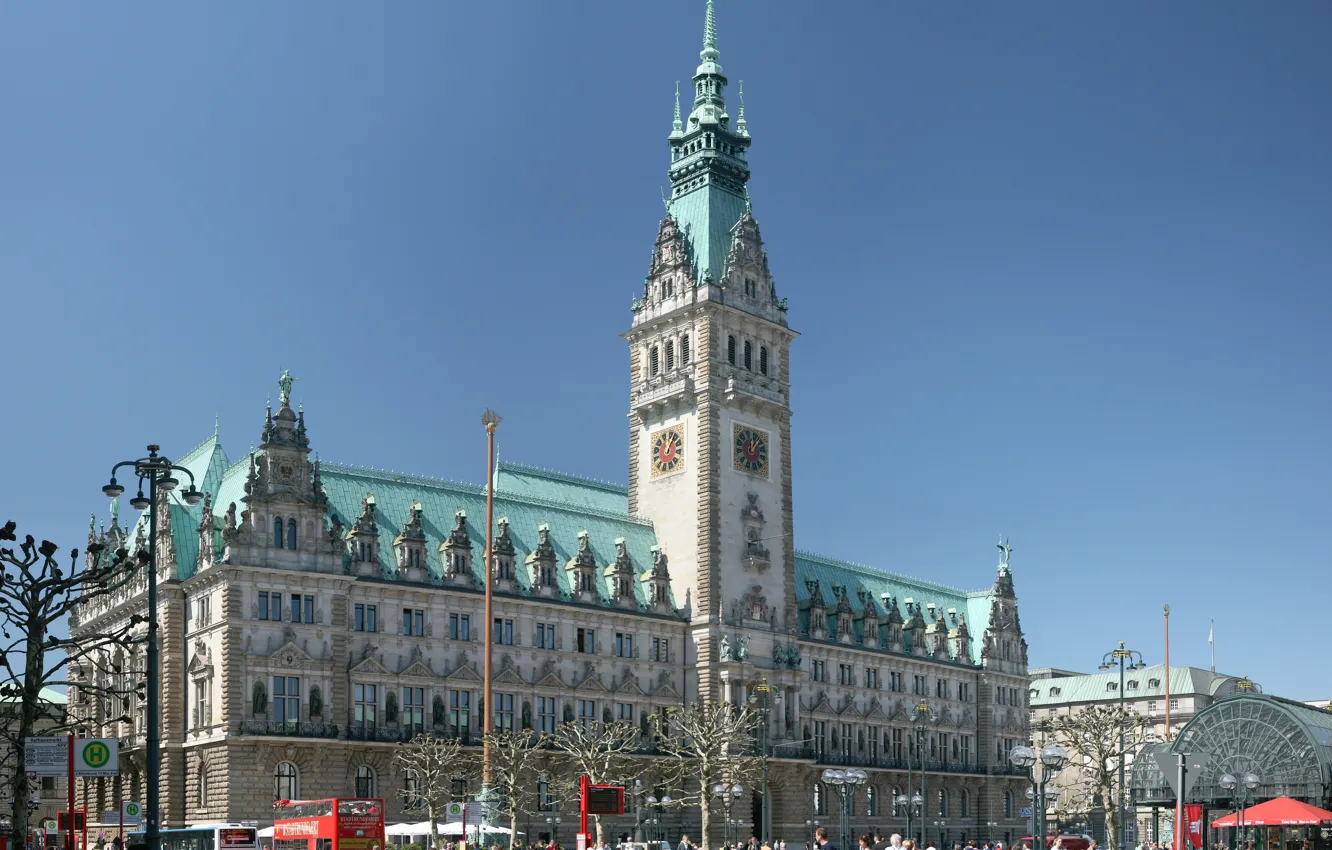 Photo wallpaper Hamburg, Dom, Town hall