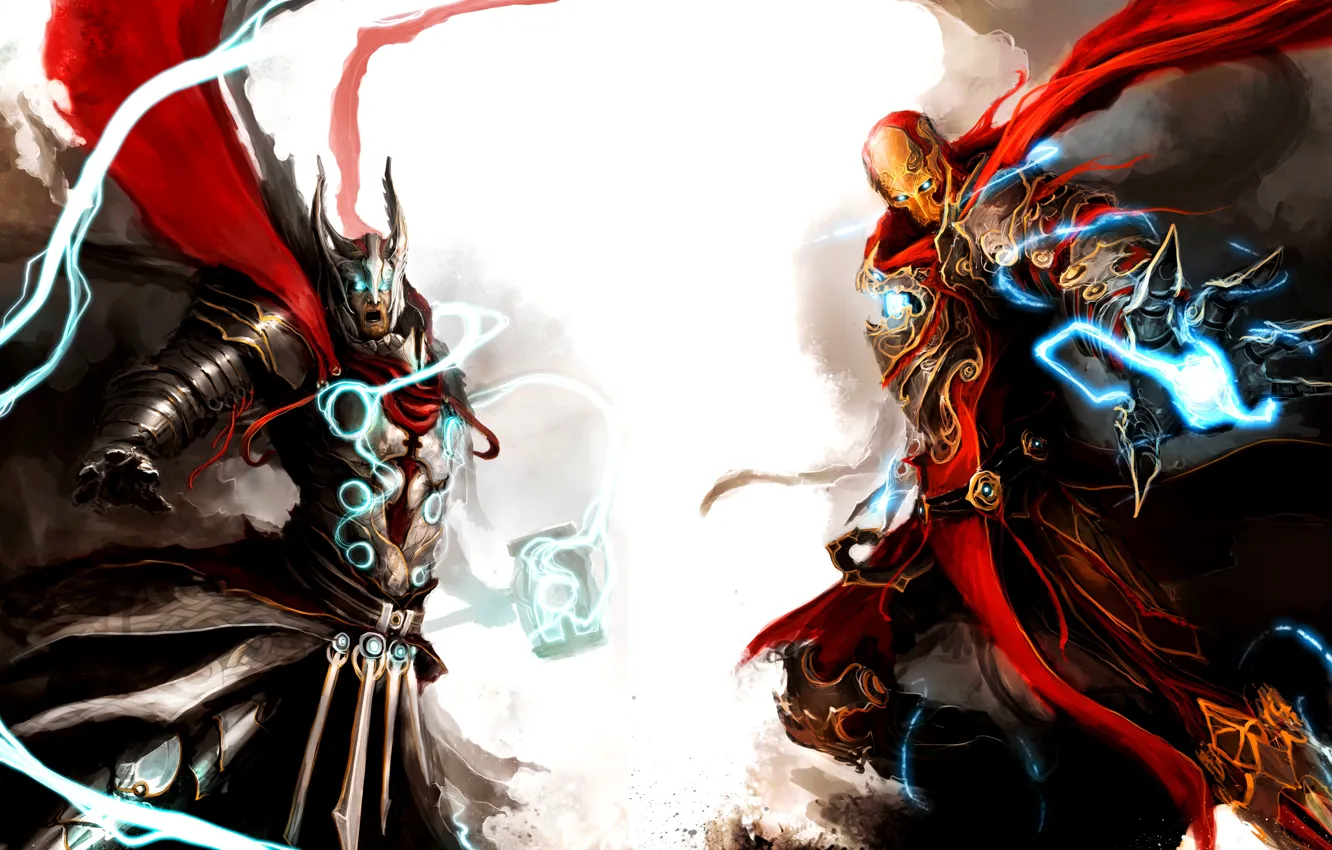 Photo wallpaper iron man, Iron Man, Marvel, medieval, Thor, Thor, The Avengers, Avengers